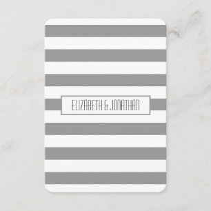 Ultra moderno RSVP de boda gris a rayas