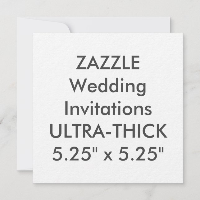 ULTRA-THICK 360lb 5.25" Invitaciones a boda cuadra (Anverso)