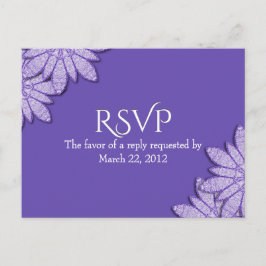Ultra Violeta Floral RSVP con opción de menú