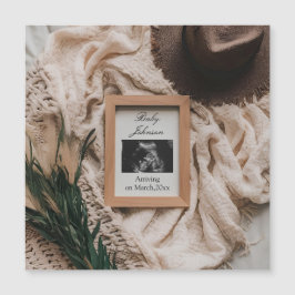 Ultrasonido invitación de embarazo rústico Boho