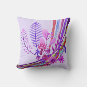 Ultravioleta Abstracto Almohada Floral