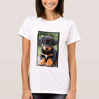 Uma camiseta Feminina gola canoa simples 