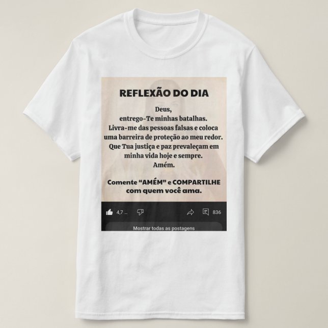 Uma camiseta Masculino gola canoa simples  (Diseño del anverso)