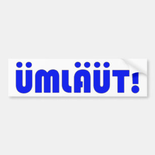¡UMLAUT! Pegatinas de parachoques