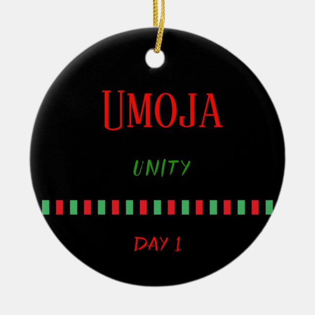 Umoja - Día 1 de Kwanzaa| Ornamento (Frente)