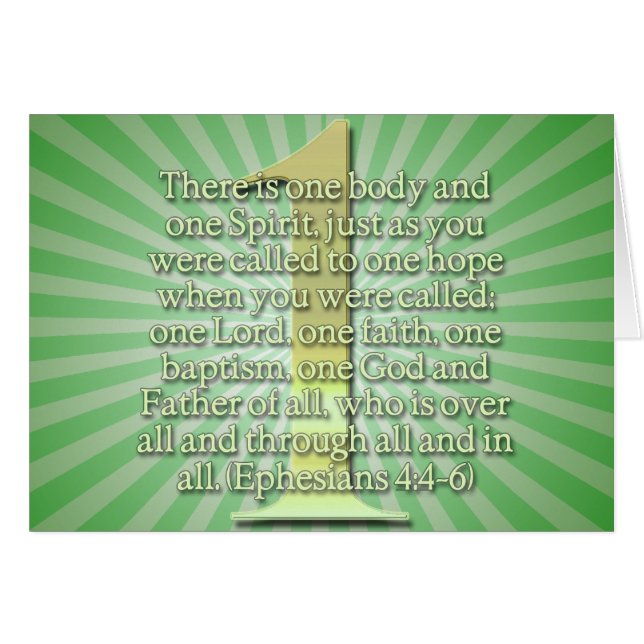 UN 4:4 de Ephesians - ESCRITURA de 6 BIBLIAS (Anverso (Horizontal))