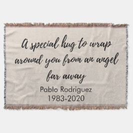 Un abrazo desde una manta de ángel