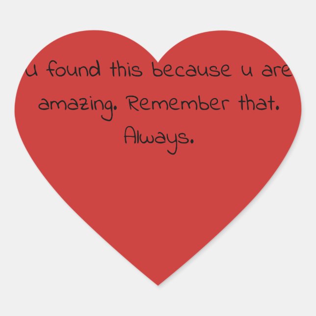 Un acto aleatorio de bondad - pegatina del amor (Anverso)