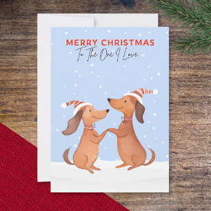 Un adorable Navidad Perritos Dachshund