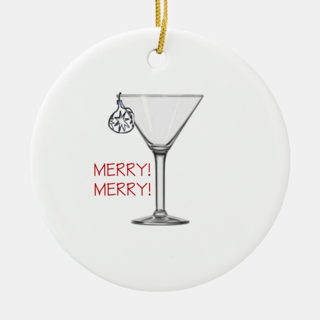 Un adorno navideño muy feliz - Respaldo verde (Frente)