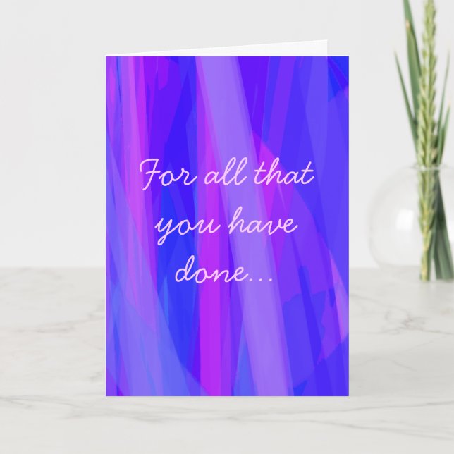 Un agradecimiento muy especial (Anverso)