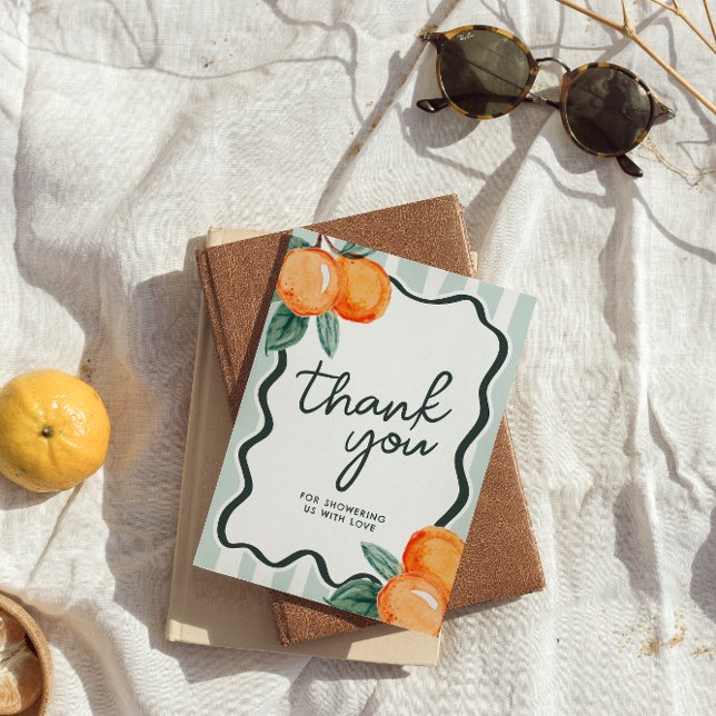 Un agradecimiento para la fiesta de bebé de un peq (Little Cutie Thank You Card)