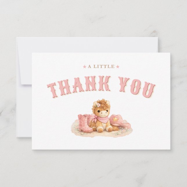 Un agradecimiento para la fiesta de una linda vaqu (Anverso)