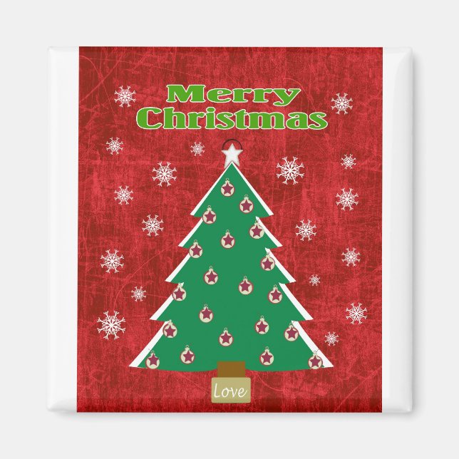 Un alegre imán de Navidades de país (Frente)