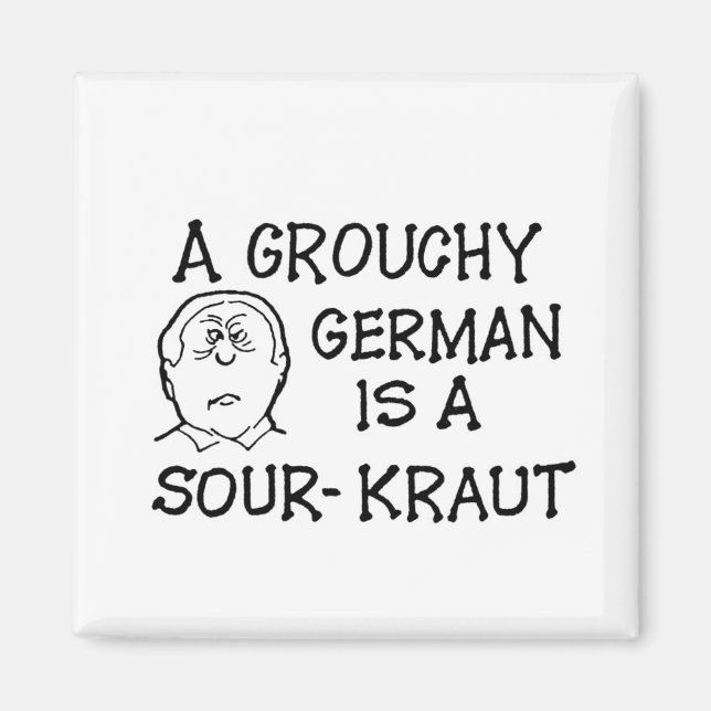 Un alemán grotesco es un imán entre Sour y Kraut (Frente)