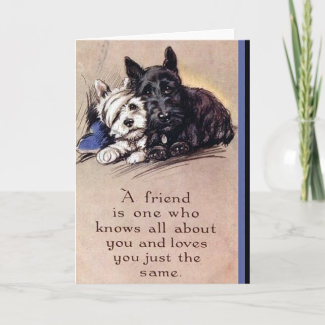 Un amigo es... una tarjeta de felicitación (Anverso)