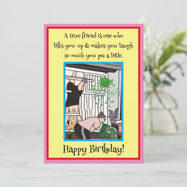 Un Amigo Verdadero Le Levanta La Tarjeta De Festiv (Anverso de pie)