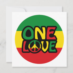 Un amor, diseño de reggae con colores de reggae