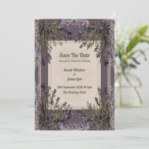Un amor en la invitación a la boda de una lavadora