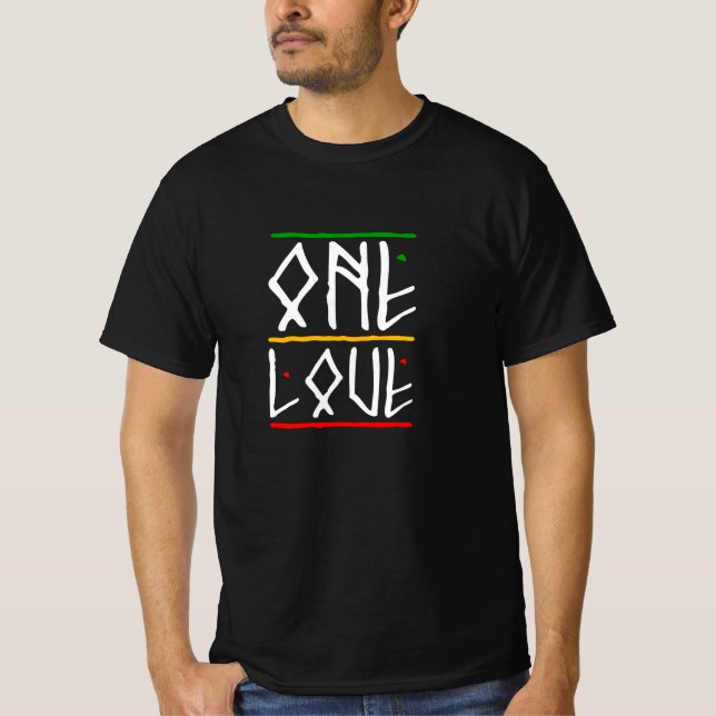 Un amor rasta colores reggae camiseta (Anverso)