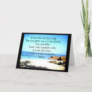 Un amor tiene gusto de esa tarjeta de felicitación