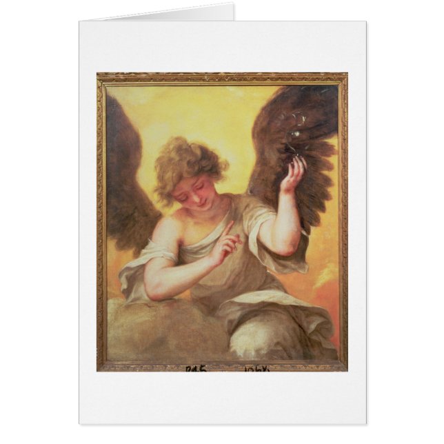 Un ángel que sostiene un frasco de cristal (Frente)