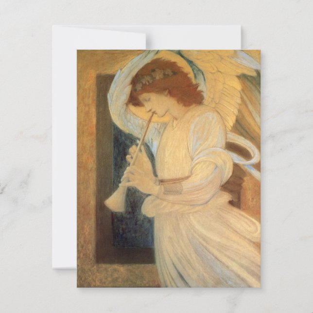 Un ángel tocando un flageolet de Burne Jones (Anverso)