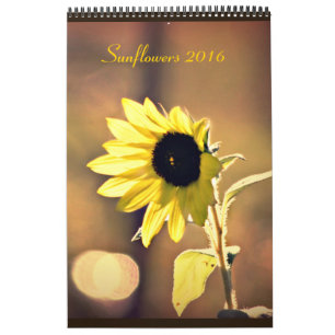 Un año de calendario de los girasoles 2016