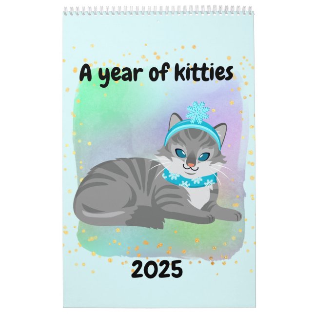 Un año de calendario para niños de Kitties (Tapa)