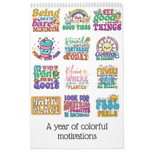 Un año de coloridas motivaciones Calendario