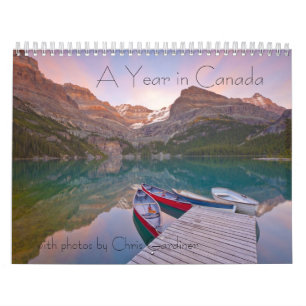 Un año en Canadá calendario de 12 meses