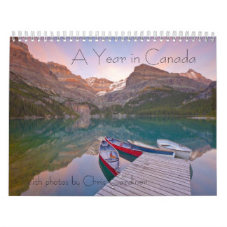 Un año en Canadá calendario de 12 meses