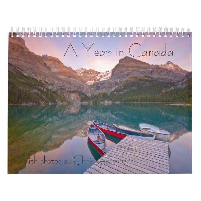 Un año en Canadá calendario de 12 meses (Tapa)