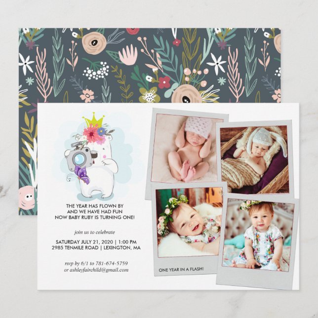 Un año en Flash | Invitación al collage de fotos (Anverso / Reverso)