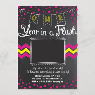 Un Año En Una Invitación Flash De Cumpleaños