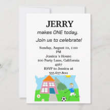 Un año hoy Primer Cumpleaños | Invitación