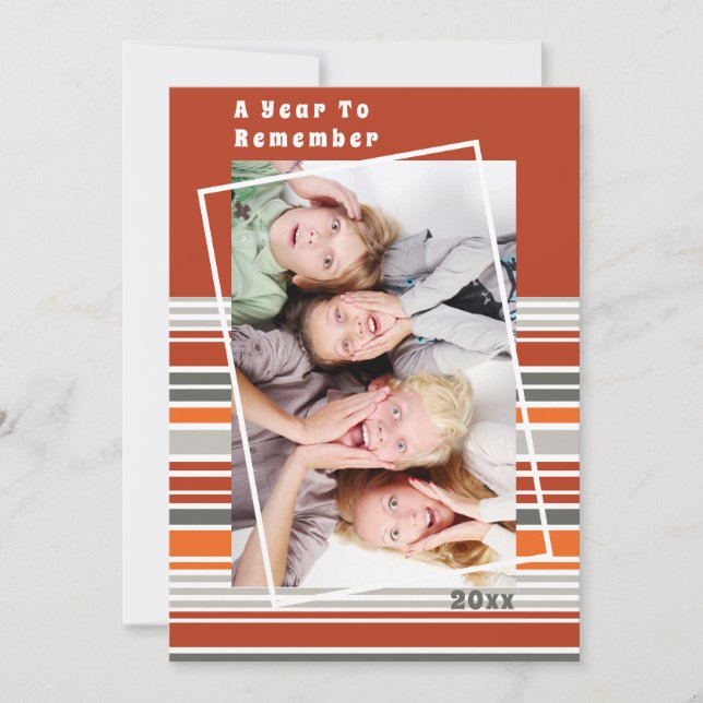 Un año para recordar la foto navideña de los Navid (Anverso)