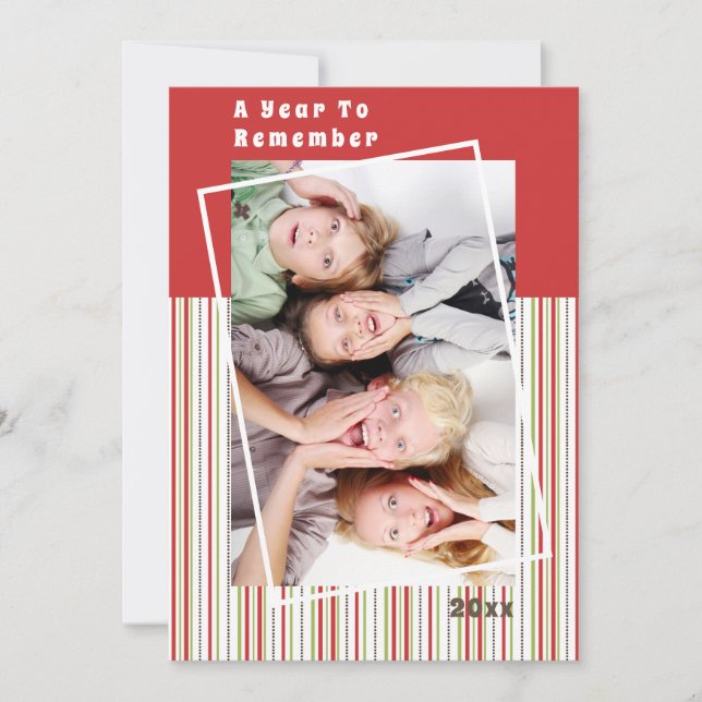 Un año para recordar la foto navideña de los Navid (Anverso)