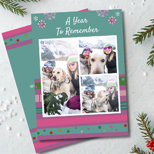 Un año para recordar tarjetas de Navidades fotográ