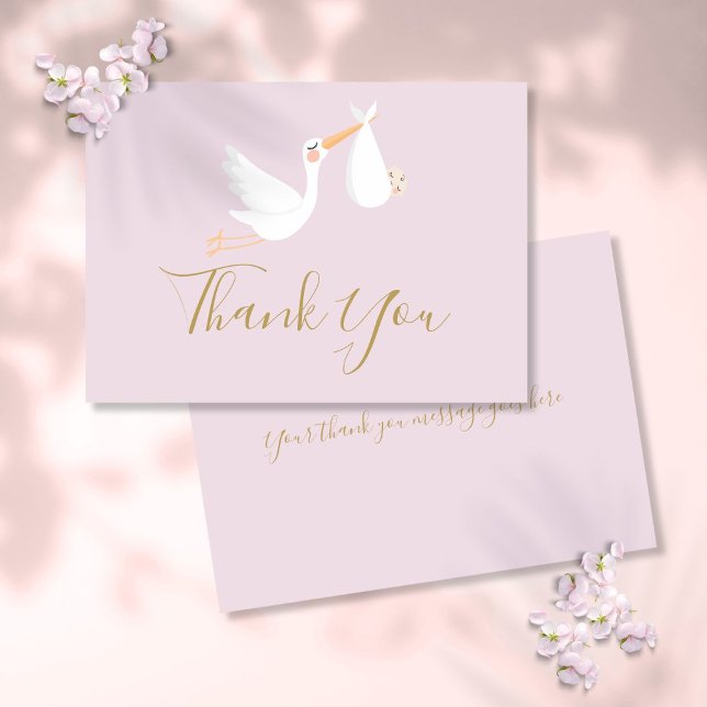 Un anuncio de nacimiento de Baby Shower de entrega (A Special Delivery Baby Shower Birth Thank You Card)