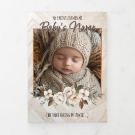 Un anuncio de nacimiento delicado y humorístico -