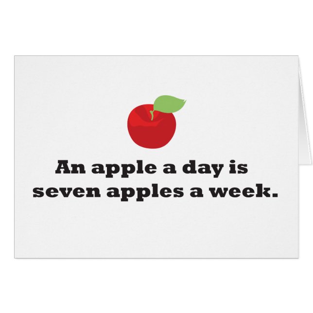 Un Apple A Day es 7 manzanas por semana (Anverso (Horizontal))