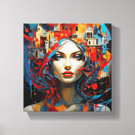 Un arte abstracto de una doncella