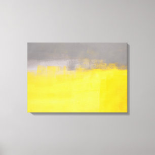 "" Un arte gris y amarillo abstracto simple