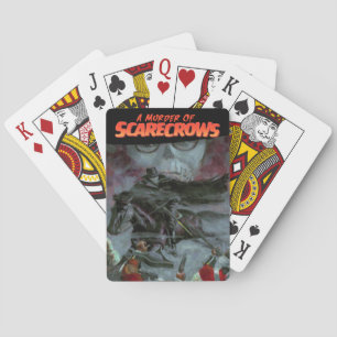 Un asesinato de espantapájaros jugando cartas