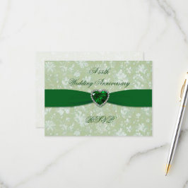 Un audaz Damask 55º Aniversario Boda RSVP