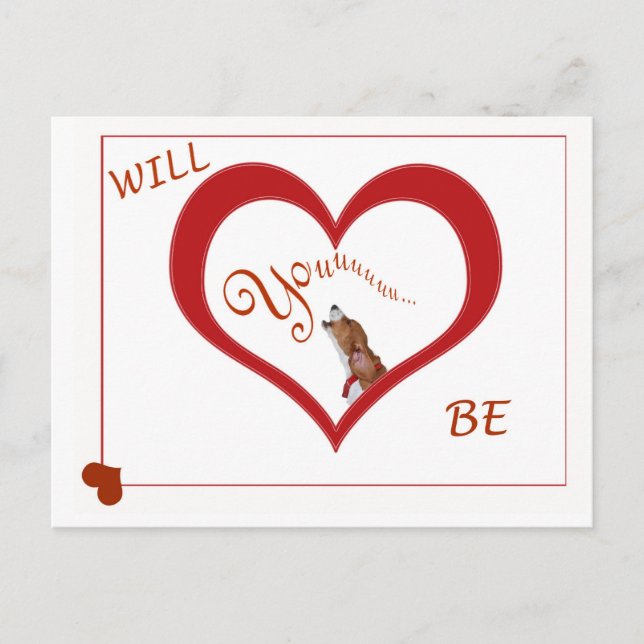 Un aullido de una tarjeta de la tarjeta del día de (Anverso)