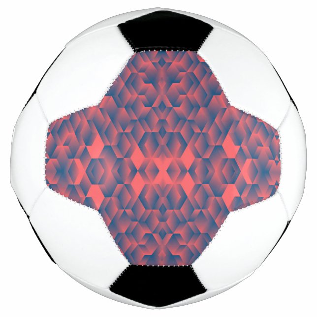 Un balón de fútbol con paneles negros y blancos (Anverso)