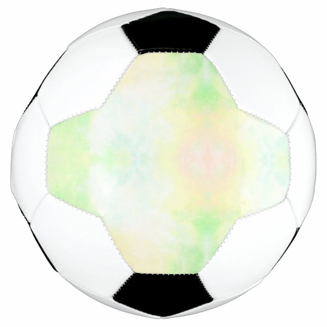 Un balón de fútbol con un patrón de teñido pastel (Anverso)