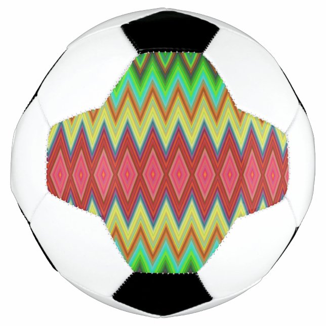 Un balón de fútbol con una vibrante chevron multic (Anverso)